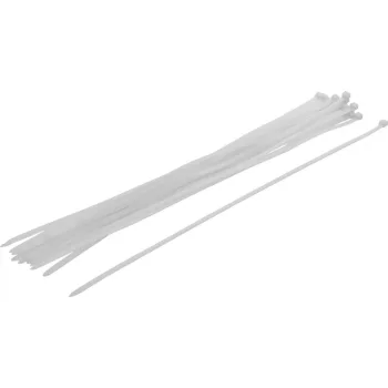   BGS DIY Set coliere pentru cablu | alb | 8,0 x 600 mm | 20 piese (BGS 80776)