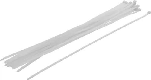 BGS DIY Set coliere pentru cablu | alb | 8,0 x 600 mm | 20 piese (BGS 80776)