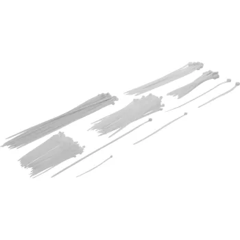   BGS DIY Set coliere pentru cablu | alb | 100 - 300 mm | 250 piese (BGS 80778)
