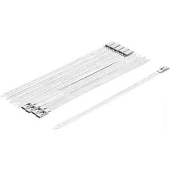   BGS DIY Set coliere pentru cablu | inoxidabilă | inox | 7,0 x 200 mm | 10 piese (BGS 80780)