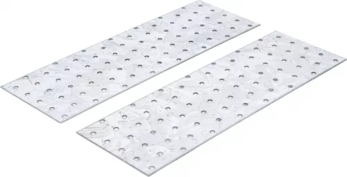 BGS DIY Sortiment plăci de oţel cu găuri | 300 x 100 x 2 mm | 2 piese (BGS 80788)
