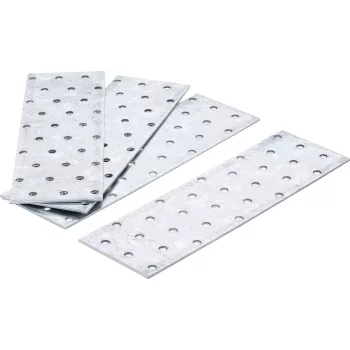   BGS DIY Sortiment plăci de oţel cu găuri | 200 x 60 x 2 mm | 4 piese (BGS 80795)