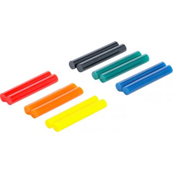   BGS DIY Batoane adeziv la cald | colorat | Ø 7,5 mm, 50 mm | 12 piese (BGS 80849)