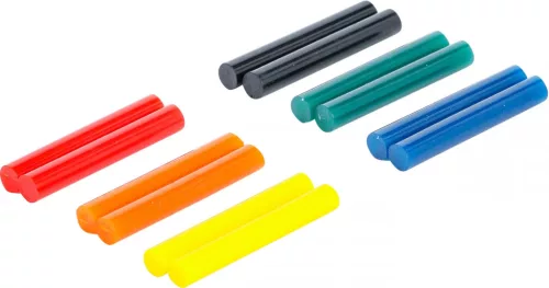 BGS DIY Batoane adeziv la cald | colorat | Ø 7,5 mm, 50 mm | 12 piese (BGS 80849)
