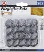 BGS DIY Set garnituri pâslă | cu ştifturi | Ø 24 mm | 20 piese (BGS 80868)