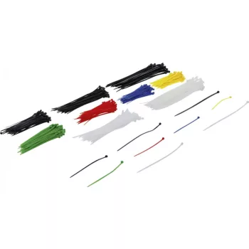   BGS DIY Set coliere pentru cablu| colorat | 100 - 150 - 200 mm | 450 piese (BGS 80873)