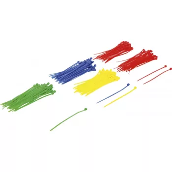   BGS DIY Set coliere pentru cablu| colorat | 2,4 x 100 mm | 200 piese (BGS 80875)