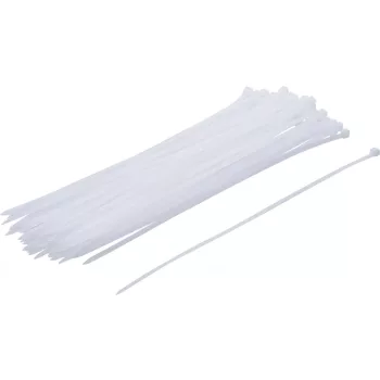   BGS technic Set coliere pentru cablu | alb | 4,8 x 300 mm | 50 piese (BGS 80876)