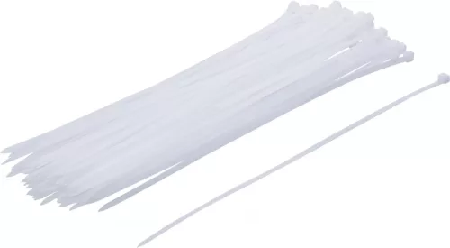 BGS technic Set coliere pentru cablu | alb | 4,8 x 300 mm | 50 piese (BGS 80876)