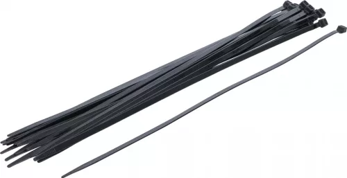 BGS DIY Set coliere pentru cablu | negru | 7,6 x 500 mm | 20 piese (BGS 80879)