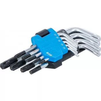   BGS technic Set chei tip L | scurte | Profil T (pentru Torx) cu gaură T10 - T50 | 9 piese (BGS 809)