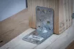 BGS DIY Colţar prindere | cu bordură | 70 x 70 x 55 x 2,5 mm (BGS 80937)