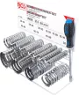 BGS technic Sortiment coliere de furtun | inox | pe panou | 111 piese (BGS 8095)