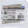 BGS DIY Şuruburi multifuncţionale | Profil T (pentru Torx) T25 | 6,0 x 100 mm | 20 bucăţi (BGS 80999)