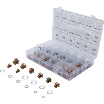   BGS technic Sortiment buşoane baie de ulei şi inele de etanşare aluminiu | 534 piese (BGS 8119)