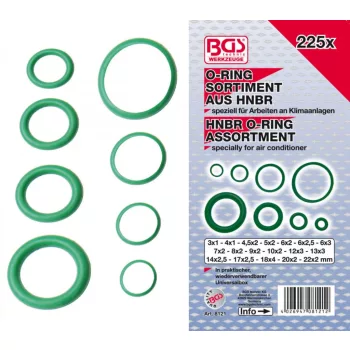   BGS technic Sortiment inele O | HNBR | Ø 3 - 22 mm | 225 piese (BGS 8121)