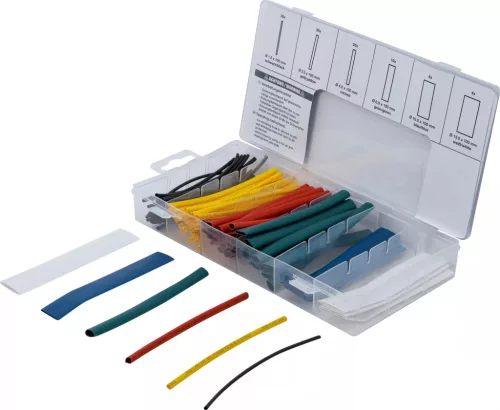 BGS technic Set tuburi termocontractibile | colorate | 100 piese (BGS 8123)