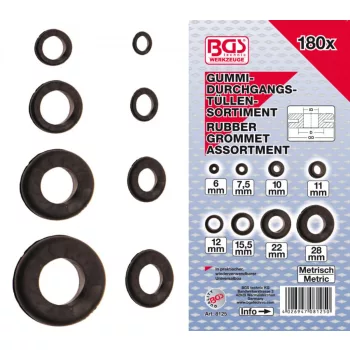   BGS technic Garnituri cauciuc pentru protectie cablaj, metric.180 bucati (BGS 8125)