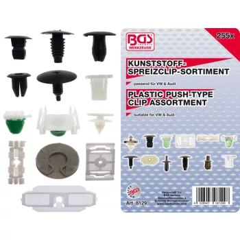  BGS technic Sortiment clipsuri capitonaj pentru vehicule VW | 255 piese (BGS 8129)