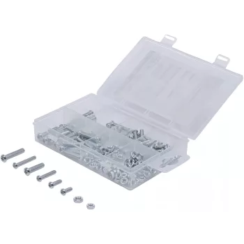   BGS DIY Set de şuruburi şi piuliţe | metrice | M4 / M5 | 126 piese (BGS 8134)