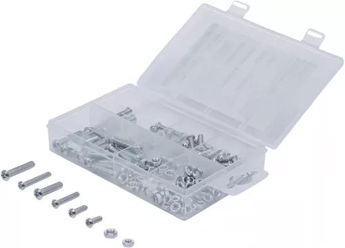 BGS DIY Set de şuruburi şi piuliţe | metrice | M4 / M5 | 126 piese (BGS 8134)