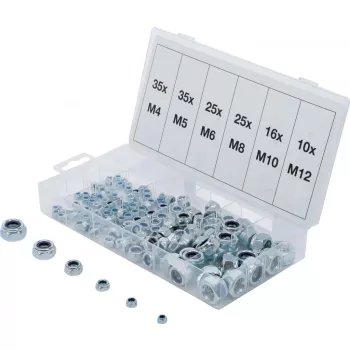   BGS technic Set de piuliţe hexagonale cu autoblocare, 146 piese (BGS 8135)