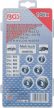 BGS technic Set de piuliţe hexagonale cu autoblocare, 146 piese (BGS 8135)