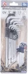 BGS DIY Set chei tip L | lungi | Profil T (pentru Torx) | T10 - T50 | 9 piese (BGS 816)