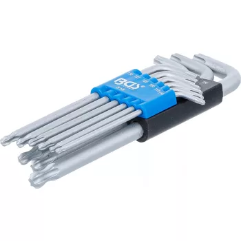   BGS technic Set chei tip L | Profil T (pentru Torx) cu cap sferic T10 - T50 | 9 piese (BGS 818)