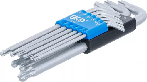 BGS technic Set chei tip L | Profil T (pentru Torx) cu cap sferic T10 - T50 | 9 piese (BGS 818)