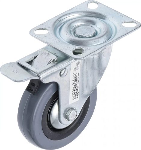 BGS DIY Rolă directoare cu frână | cu placă de fixare | Ø 75 mm (BGS 81957)