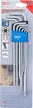 BGS technic Set chei tip L | extra lung | Profil T (pentru Torx) cu cap sferic T10 - T50 | 9 piese (BGS 819)