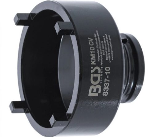 BGS technic Cheie tubulara cu 4 pini pentru piuliţe canelate KM10 (BGS 8337-10)