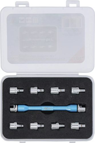 BGS technic Cheie pentru spiţe | capete interschimbabile | pentru motociclete | 10 piese (BGS 8361)
