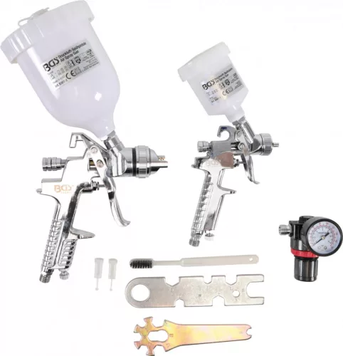 BGS technic Set pistoale de vopsit cu regulator de presiune HVLP (BGS 8381)