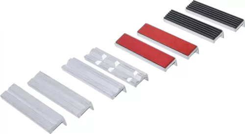 BGS technic Bacuri de protecţie magnetice pentru menghină | Aluminiu | 125 mm | 8 piese (BGS 8442-1)