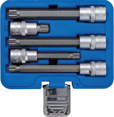 BGS technic Set biţi | 12,5 mm (1/2") | Dantură interioară multiplă (pentru XZN) | 5 piese (BGS 8449)
