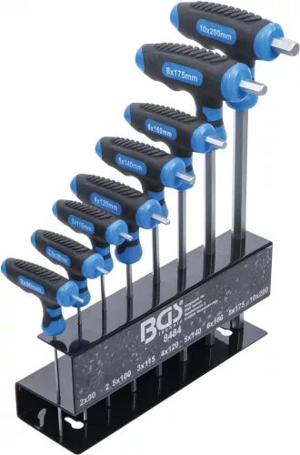 BGS technic Set de chei Imbus 2 - 10 mm cu mâner T, 8 piese (BGS 8484)