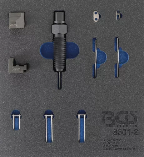 BGS technic Suport organizator pentru cărucior 1/6: Set completare pentru Aparat nituire lanţuri distribuţie (BGS 8501) | adecvat pentru bolţuri de lanţ 3 mm (BGS 8501-2)