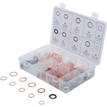   BGS technic Sortiment inele de etanşare | Cupru, Aluminiu, Nylon | 250 piese (BGS 85225)