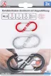 BGS DIY Sortiment cârlige cu carabină, cu deschizătură dublă | aluminiu | 3 piese (BGS 85783)