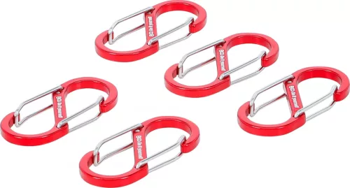 BGS DIY Sortiment cârlige cu carabină, cu deschizătură dublă | aluminiu | 5 piese (BGS 85785)