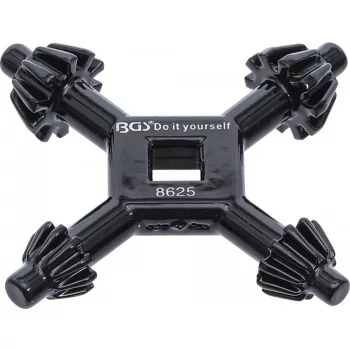   BGS DIY Cheie universală în cruce pentru mandrină | | Ø 4 / 5,5 / 6 / 7 mm (BGS 8625)