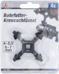 BGS DIY Cheie universală în cruce pentru mandrină | | Ø 4 / 5,5 / 6 / 7 mm (BGS 8625)
