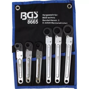   BGS technic Set chei cu clichet pentru conducte | 6 piese (BGS 8665)