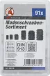 BGS DIY Set stifturi de blocare cu filet M3-M12mm, 91 piese (BGS 88156)