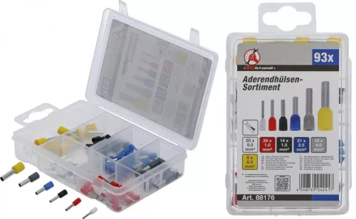 BGS DIY Set de pini cu izolatie pentru cabluri electrice | 93 piese (BGS 88176)