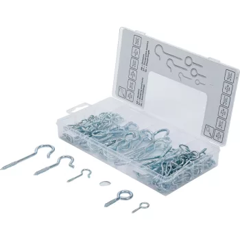   BGS DIY Set şuruburi-cârlig / inele-cârlig | 142 piese (BGS 88180)