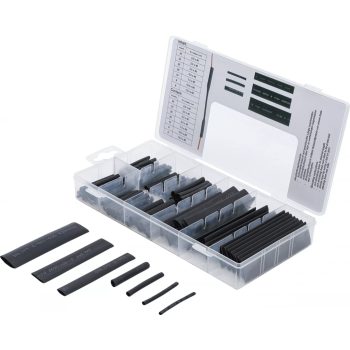   BGS DIY Sortiment furtunuri contractabile | negru | 126 piese (BGS 88184)