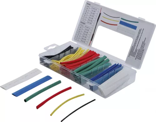 BGS DIY Sortiment furtunuri contractabile | colorate | 99 piese (BGS 88186)